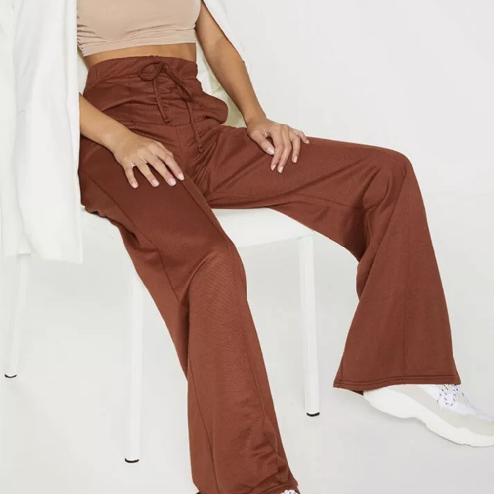 PLT Chocolate Wide Leg Joggers Size 8